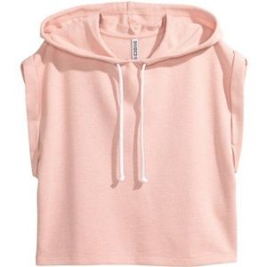 H&M PINK SLEEVELESS HOODIE